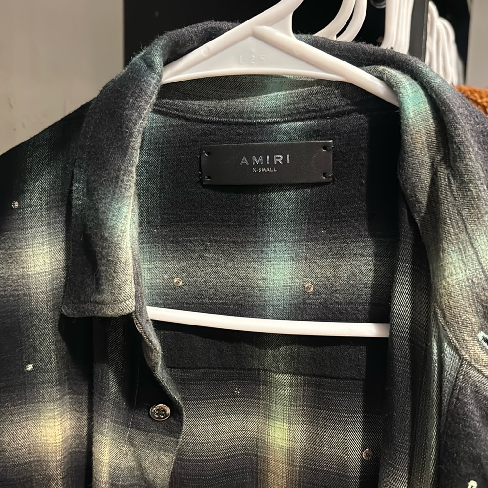 Amiri Rhinestone Flannel